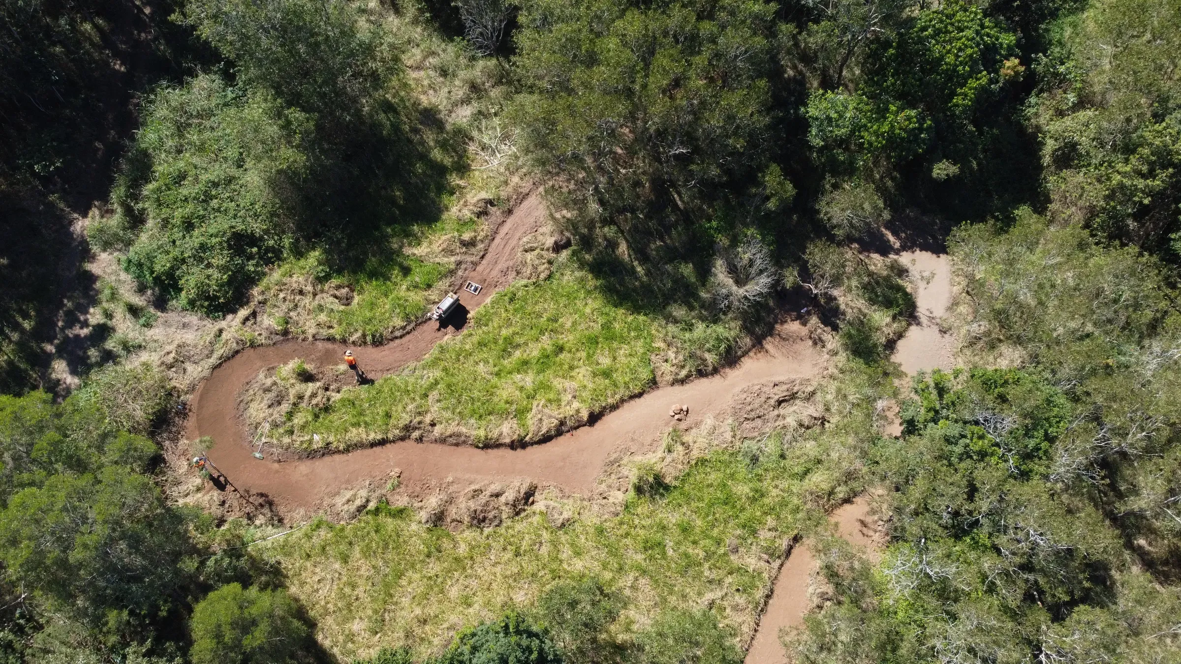Panorama across the Twin Creeks trail network